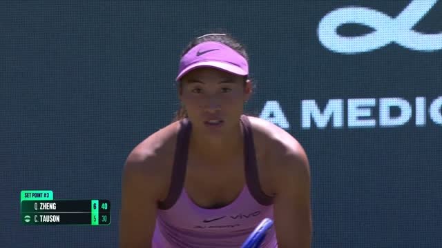 Bad Homburg - Tauson plonge Zheng dans le doute