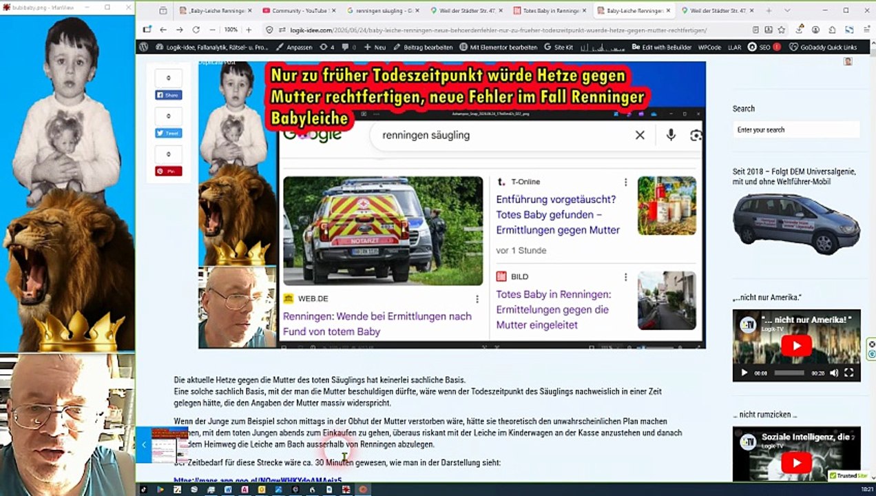 Baby-Leiche Renningen: Neue Behördenfehler, nur zu früher Todeszeitpunkt würde Hetze gegen Mutter rechtfertigen