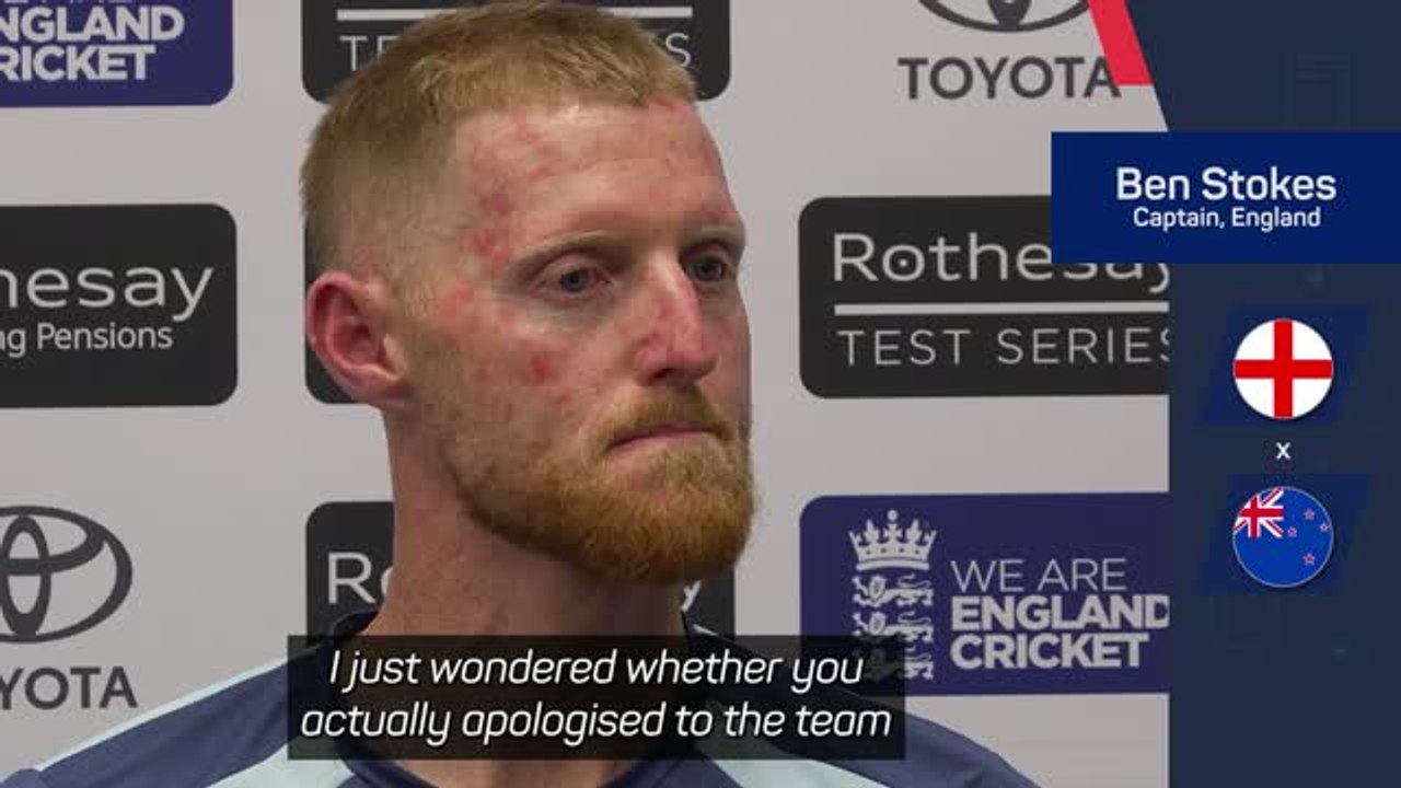 Stokes apologises to England team-mates after bar brawl