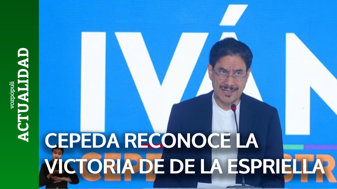Cepeda reconoce la victoria de Abelardo de la Espriella en las presidenciales de Colombia