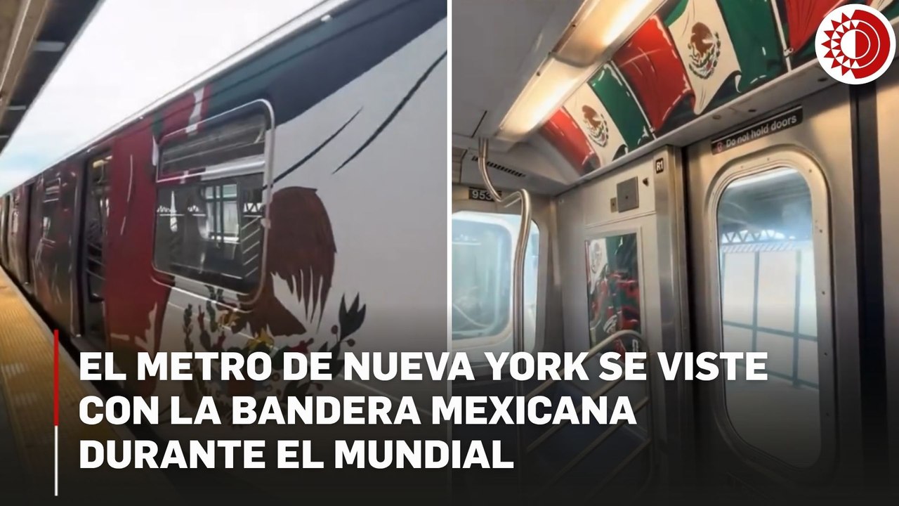 México se apodera del metro de Nueva York: así luce el tren del Mundial 2026