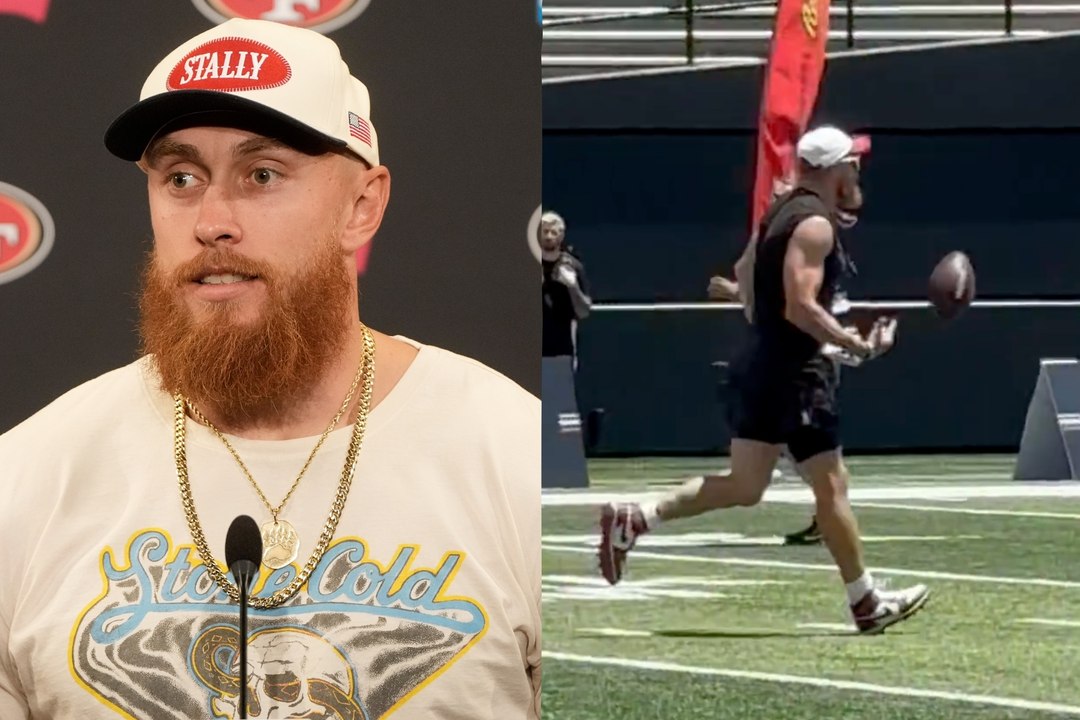George Kittle excites NFL fans as he looks ready after season-ending Achilles tear
