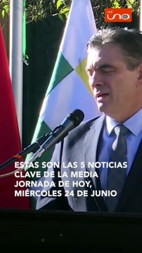 #Noticias | Mantente informado con un resumen de los hechos más relevantes que marcaron la media jornada de hoy, miércoles 24 de junio. Actualidad, éxitos y los temas que concentran la atención a esta hora.