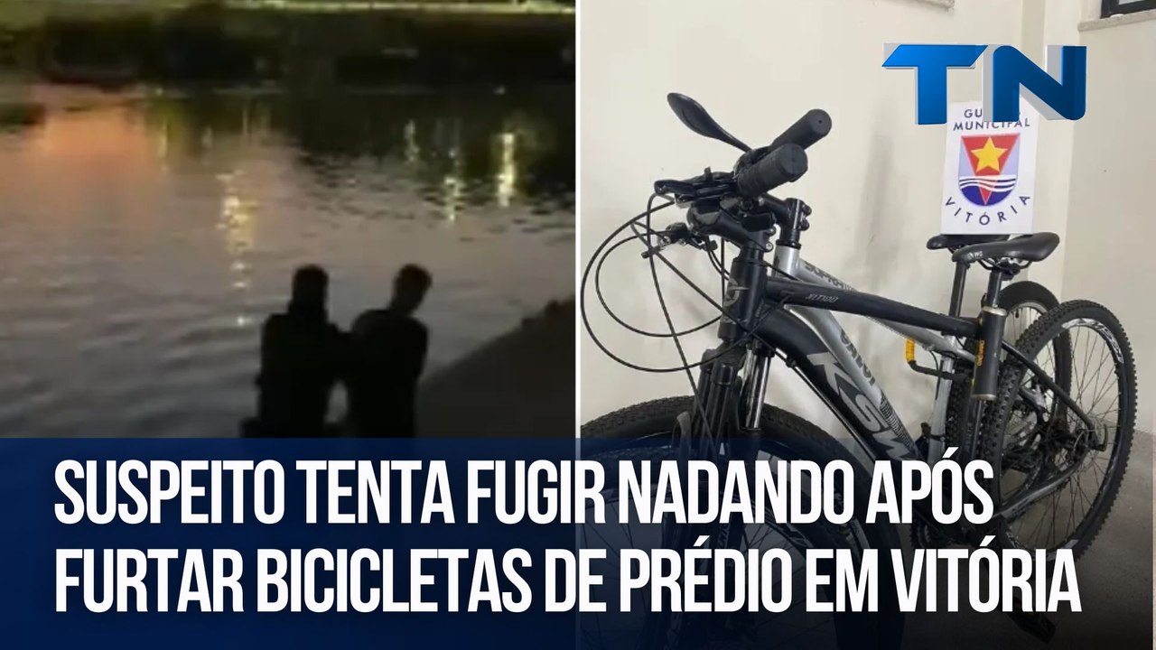 Suspeito tenta fugir nadando após furtar bicicletas de prédio em Vitória