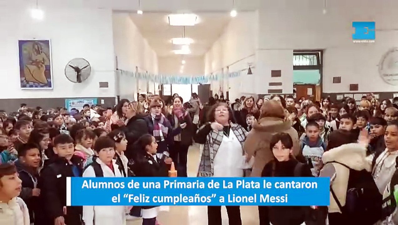 Alumnos de una Primaria de La Plata le cantaron el “Feliz cumpleaños” a Lionel Messi