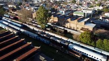 DESTRUCCION Y ENTREGA DE LOS TALLERES FERROVIARIOS DE ESCALADA