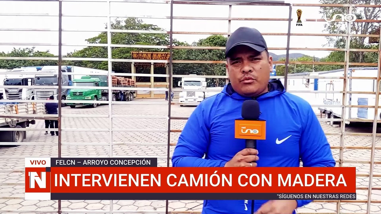 INTERVIENEN CAMION CON MADERA
