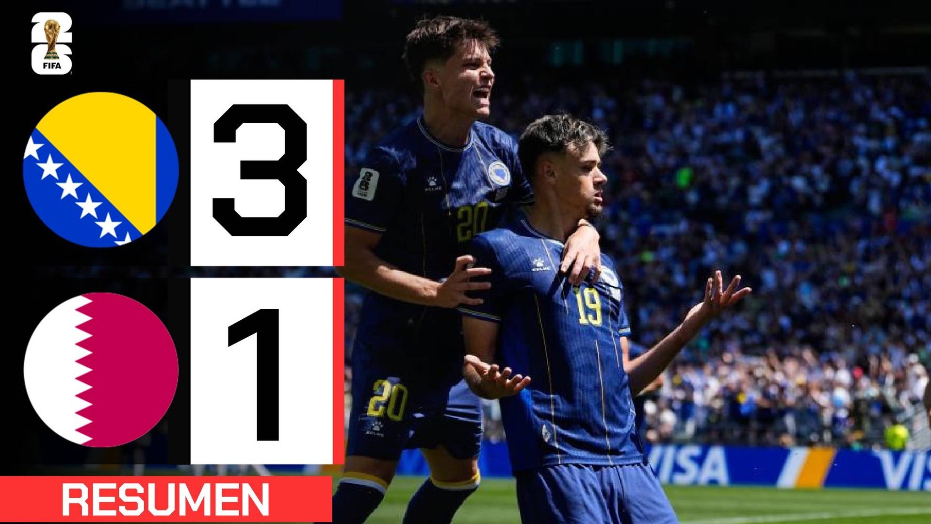 Bosnia 3-1 Qatar | Resumen Mundial 2026