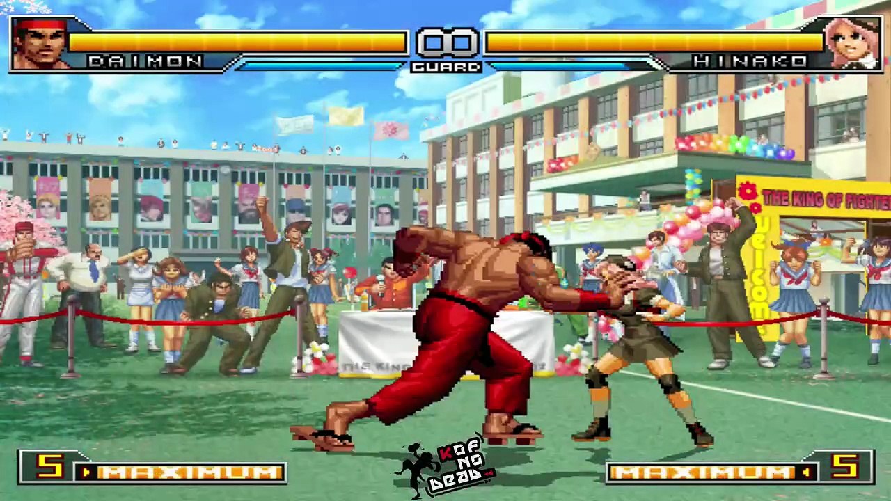 Hinako detener poderes vs Todos los personajes KOF 2002 UM Parte 1