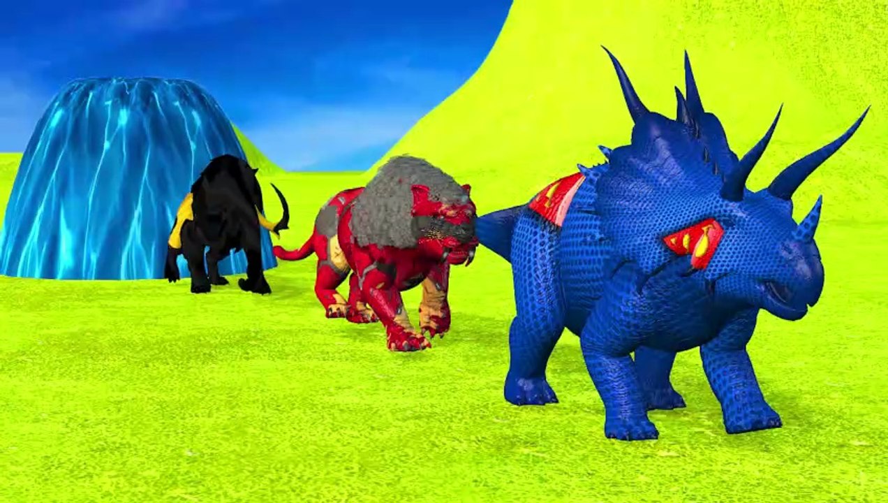 Teaser Bat Man T-Rex and iron man superman Dinosaur Color Pack with Brachiosaurus_thumnail