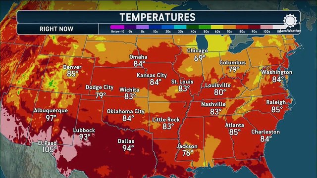 Severe storms slam the central US with hail and strong winds