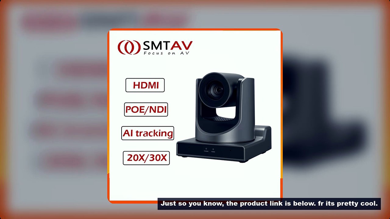 SMTAV AI TRACKING NDI PTZ CAMERA 20X/30X OPTICS ZOOM HDMI/SDI/USB3.0/IP STREAMING OUTPUTS FOR MEETIN