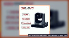 SMTAV AI TRACKING NDI PTZ CAMERA 20X/30X OPTICS ZOOM HDMI/SDI/USB3.0/IP STREAMING OUTPUTS FOR MEETIN