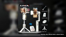 AXNEN A10 Handheld Gimbal Smartphone Stabilizer with Fill Light Extension Rod Remote Cellphone Selfi