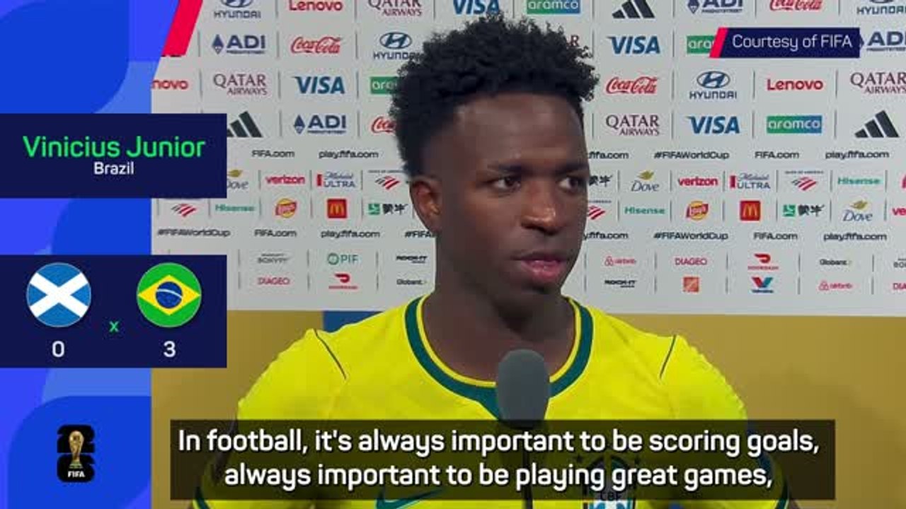 Relief for Vinicius after finding form for Brazil at World Cup