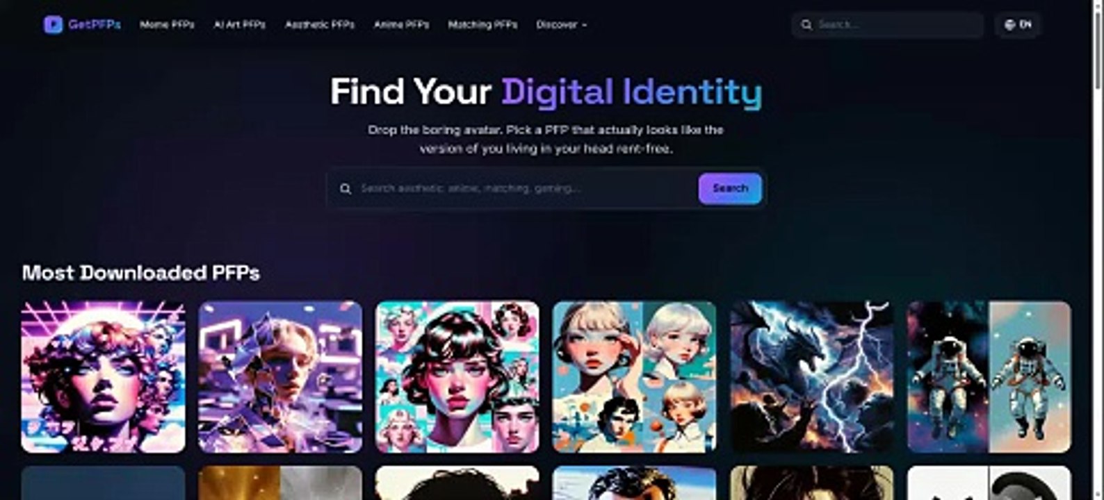 Review getpfps.com - Get the best collection of high-quality PFPs