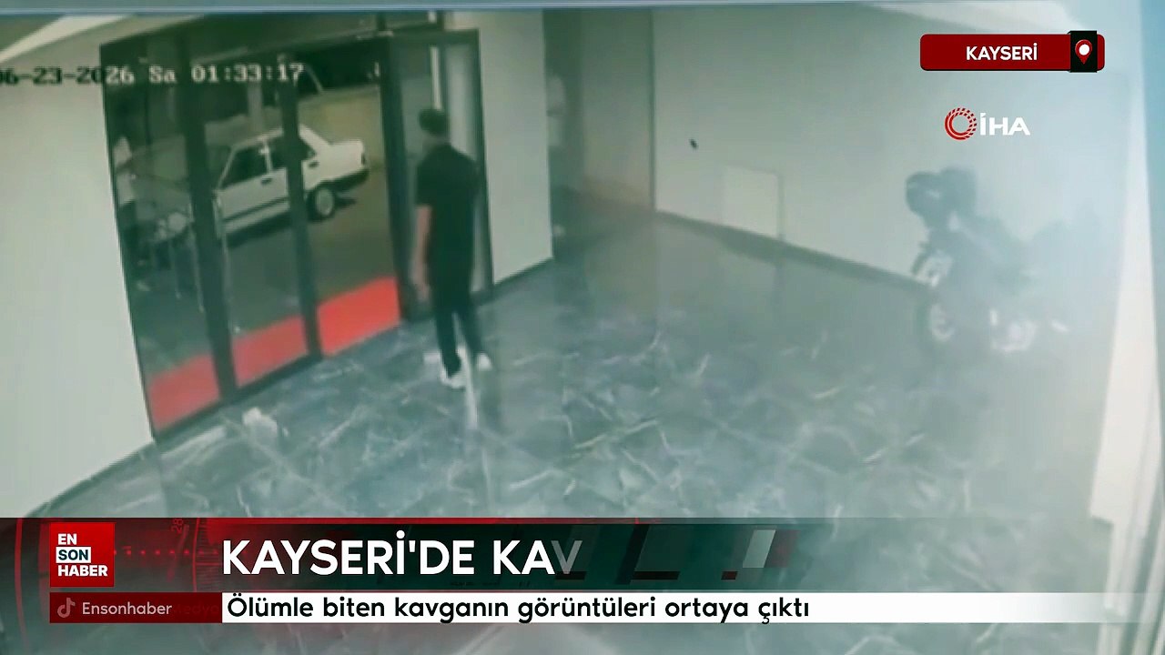 Kayseri'de 1 kişinin öldüğü, 2 kişinin de yaralandığı bıçaklı kavganın görüntüleri ortaya çıktı