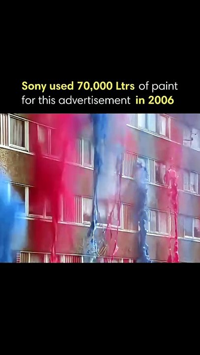 Sony used 70,000 Ltrs of paint for this advertisement in 2006