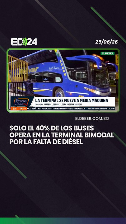Solo el 40% de los buses opera en la Terminal Bimodal por la falta de diésel