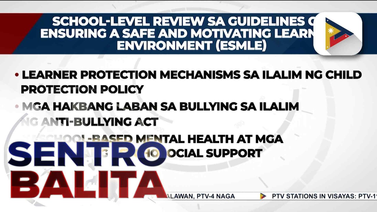 Nationwide safety audit sa mga paaralan, ipinag-utos ng DepEd para sa pinaigting na proteksyon sa mga mag-aaral | ulat ni Cleizl Pardilla