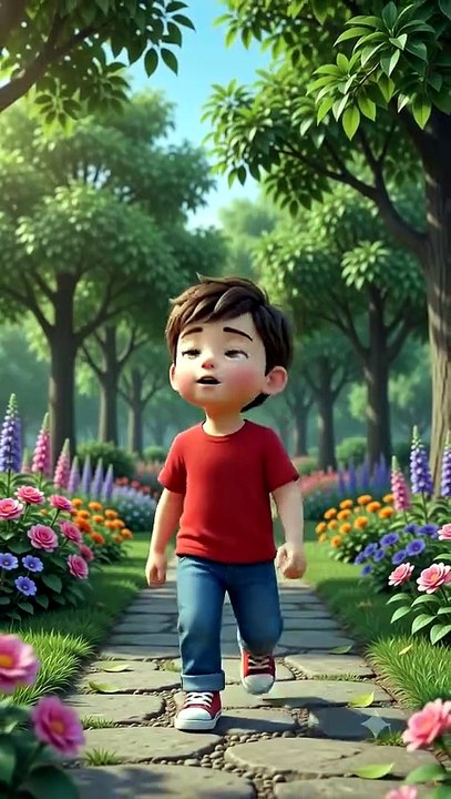 🦜 Cute Boy Catches a Beautiful Parrot in the Park | Adorable AI Animation 👦✨