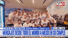 El regalo sorpresa de los jugadores que emocionó a Messi el día de su cumpleaños
