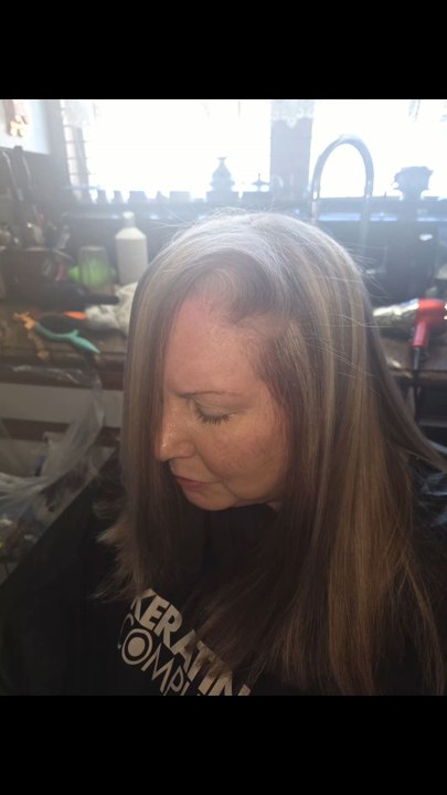 Don't know what I'm doing here this is just picture of a client Jill I did her hair today let's see what happens