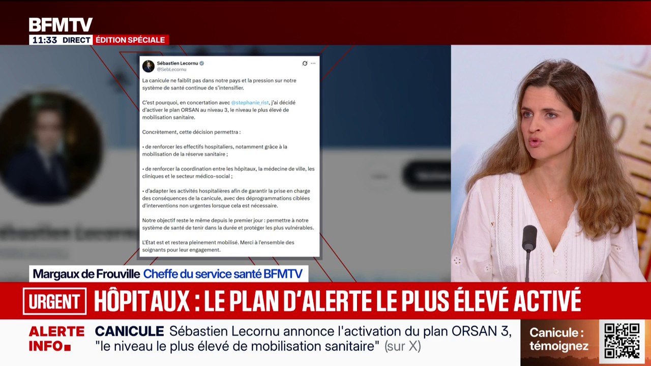 Niveau 3 du plan Orsan activé: une première au niveau national