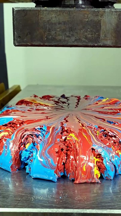 Hydraulic Press Crushing Giant Wax Block | Satisfying ASMR Compression 💥🕯️