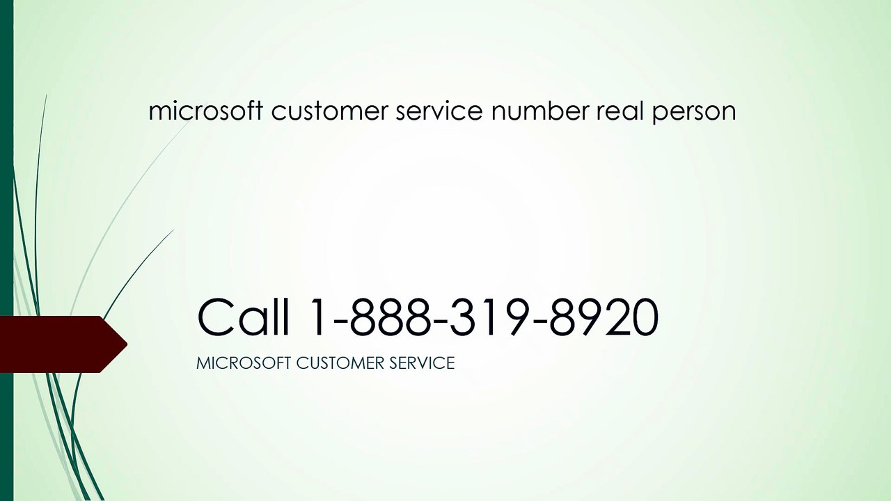 microsoft customer service number real person