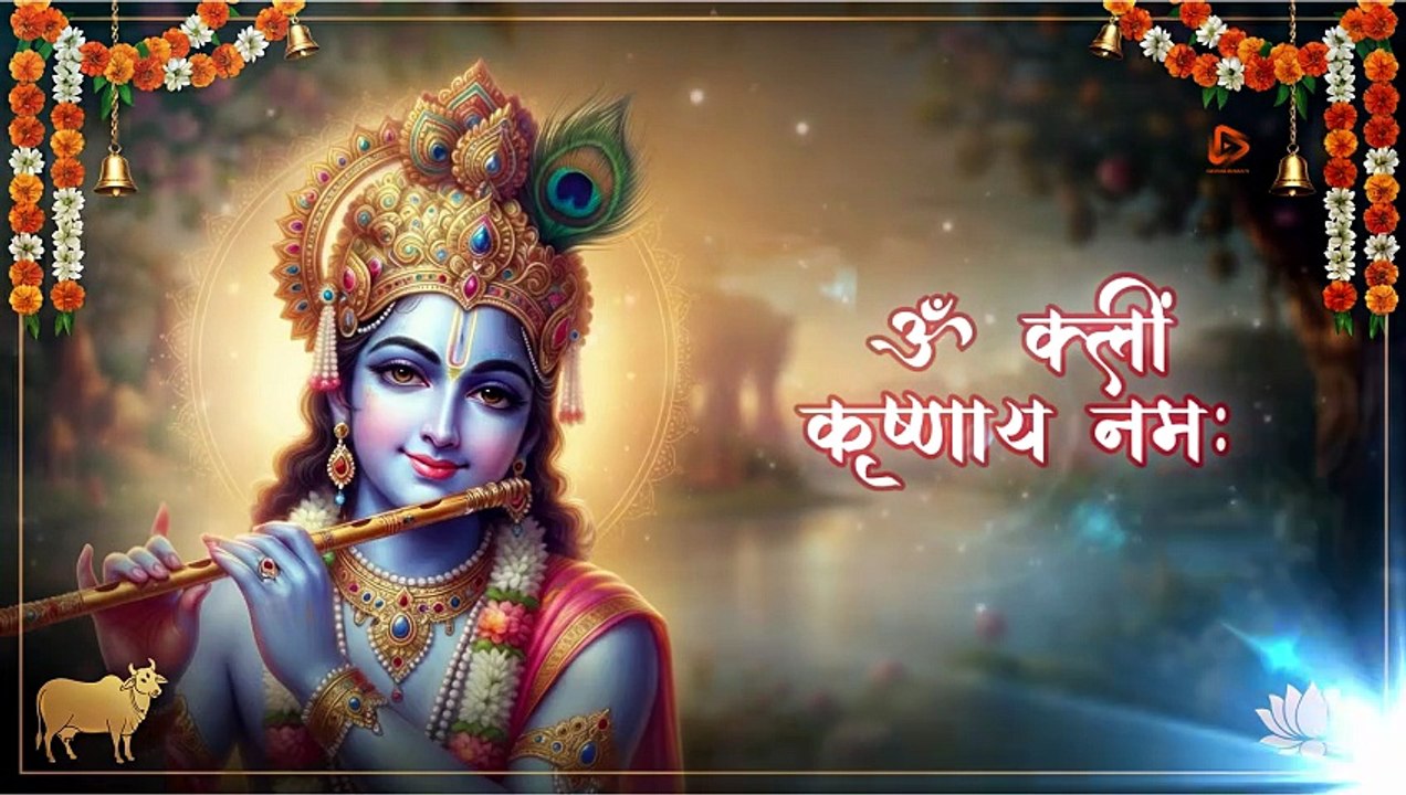 108 Jaap: ॐ क्लीं कृष्णाय नमः | Krishna Beej Mantra | Divine Female Voice Meditation Chant