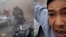 Colapsa un edificio en pleno directo en el terremoto de Venezuela: "¡Mi mamá, huevón!"