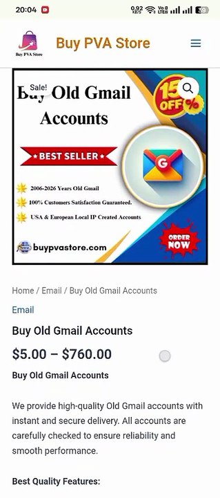 Secure Buy Old Gmail Accounts Verified and Available