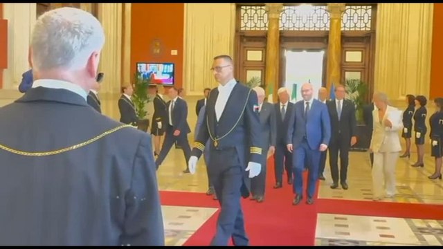 Mattarella e Meloni alla cerimonia per 80 anni Assemblea Costituente