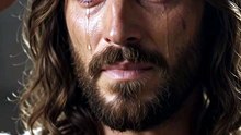 Jesus crying and says