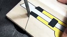 Drawn Utility Knife on Wood ASMR  | Oddly Satisfying Cutting Sounds #TOPG7ASMR
