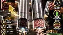 ThermoMaven Electric Salt & Pepper Grinder Set Review | Rechargeable Automatic