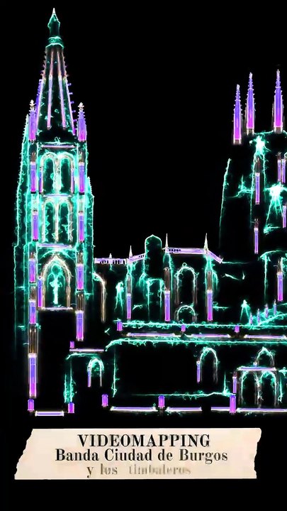 Un Himno a Burgos nocturno y con 'videomapping', novedad en los Sampedros más revueltos