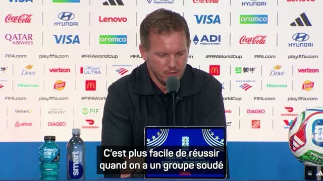 Allemagne - Nagelsmann : C'est plus facile quand les joueurs s'entendent bien !