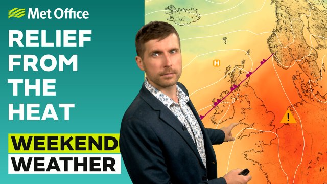 Weekend weather 25/06/2026 – Goodbye heat, hello thunder – Met Office weather forecast UK