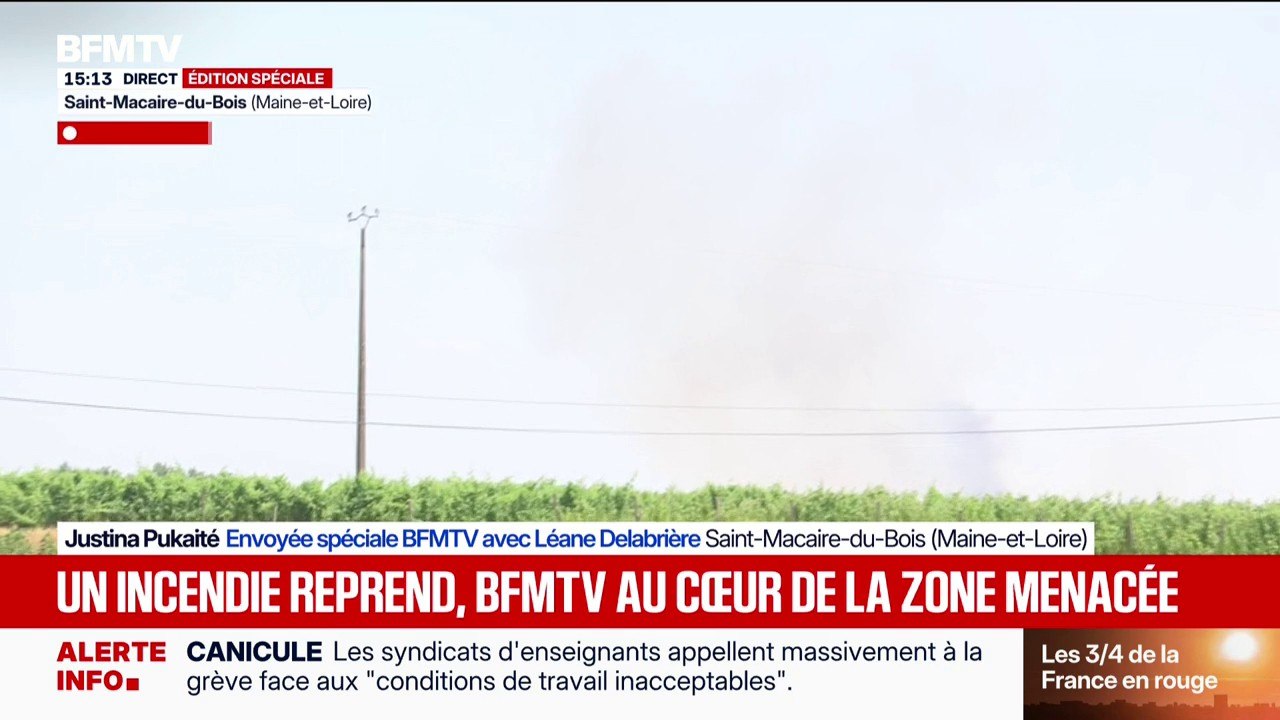 Canicule: un incendie reprend entre le Maine-et-Loire et les Deux-Sèvres, les pompiers mobilisés