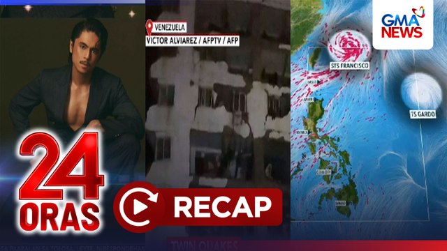24 Oras: (Part 3) Lindol sa Venezuela; Bagyong Gardo, nakapasok na sa PAR; Court Sheriff na sinapak dati ni VP Duterte, inilistang witness ng impeachment prosecutors, atbp