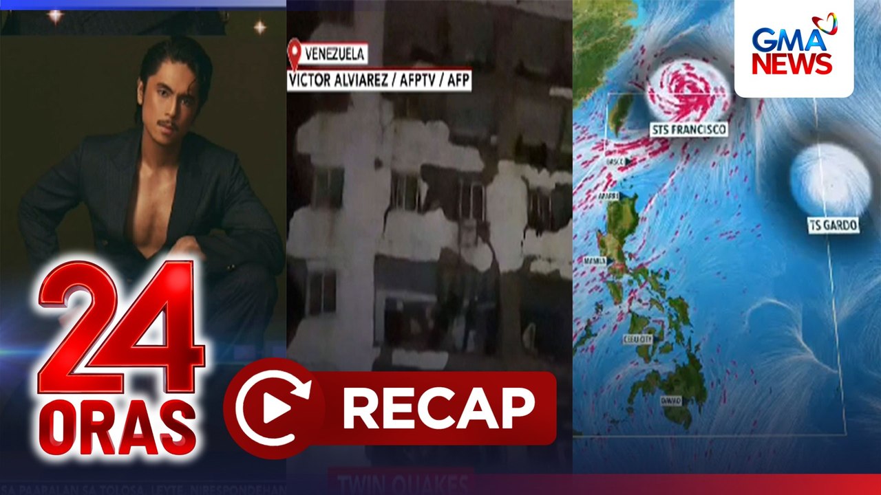24 Oras: (Part 3) Lindol sa Venezuela; Bagyong Gardo, nakapasok na sa PAR; Court Sheriff na sinapak dati ni VP Duterte, inilistang witness ng impeachment prosecutors, atbp