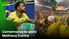 Família de Matheus Cunha comemora gol na Copa do Mundo contra a Escócia