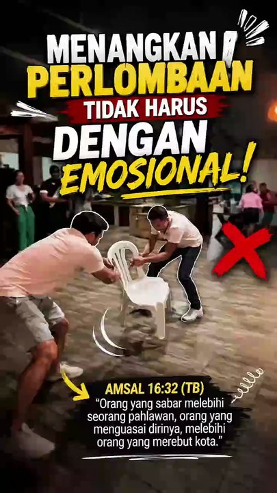 berpikir bahwa untuk menang, kita harus lebih cepat, lebih kuat, atau bahkan lebih emosional.