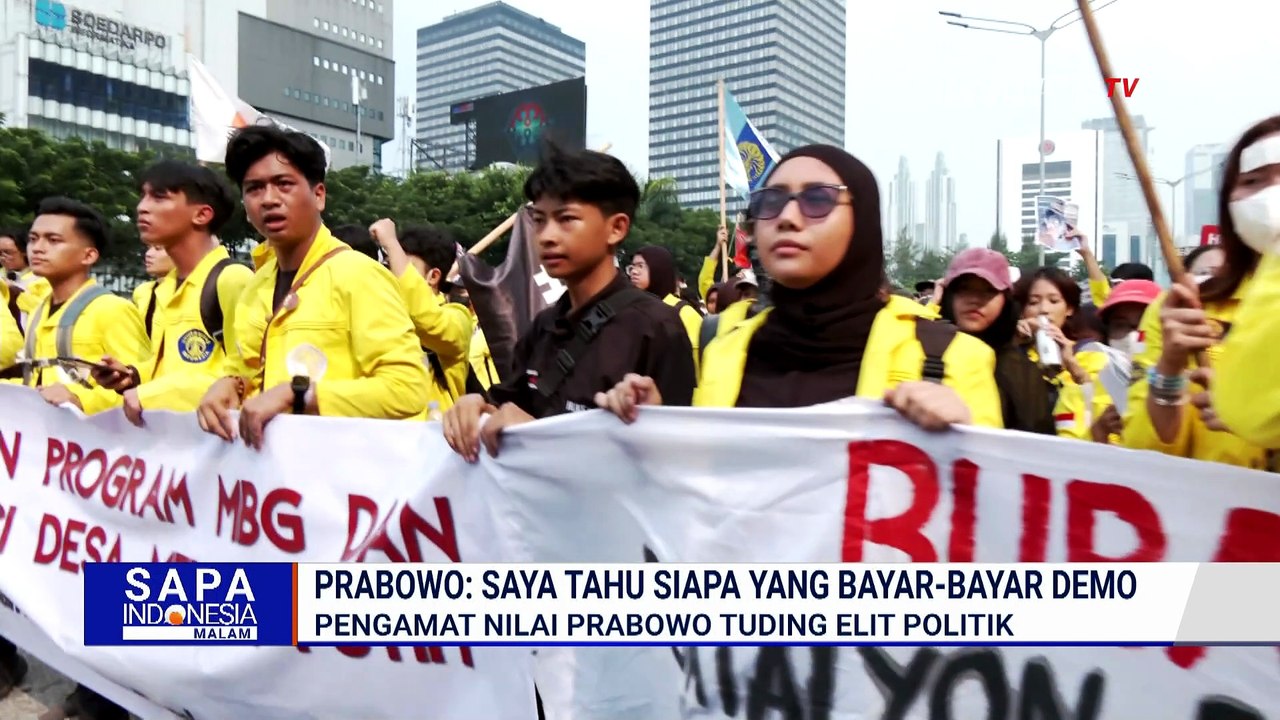 BEM UI Minta Presiden Prabowo Ungkap Data Pihak yang Bayar Demo | SAPA MALAM