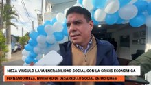 Meza vinculó la vulnerabilidad social con la crisis económica