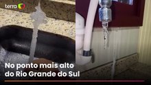 Água de torneira congela no ar em frio de -1,8ºC na Serra Gaúcha