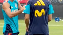 La complicidad de Ferran Torres y Marc Pubill en los entrenamientos de España: ¡Menuda dupla!