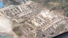 Vista aérea de los estragos del terremotos en Maiquetía, la zona del aeropuerto de Caracas